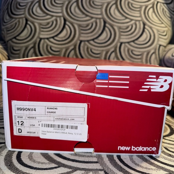 New Balance 990 V4 Men's Navy Sneakers - Picture 11 of 11